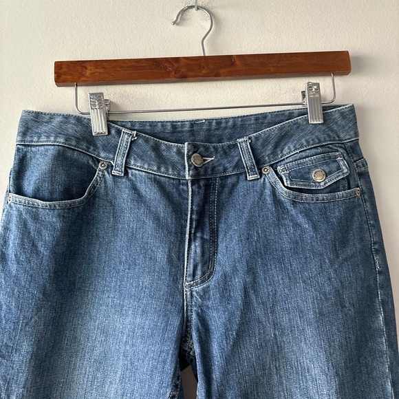 Harley-Davidson women’s capri pants in color blue  size 8 - Picture 2 of 5